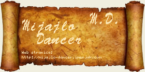 Mijajlo Dancer vizit kartica